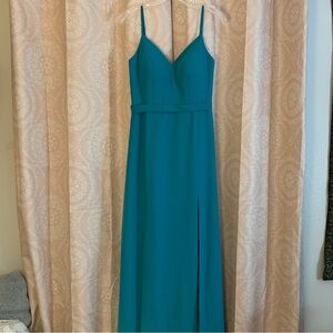 Teal Sweetheart Evening Gown